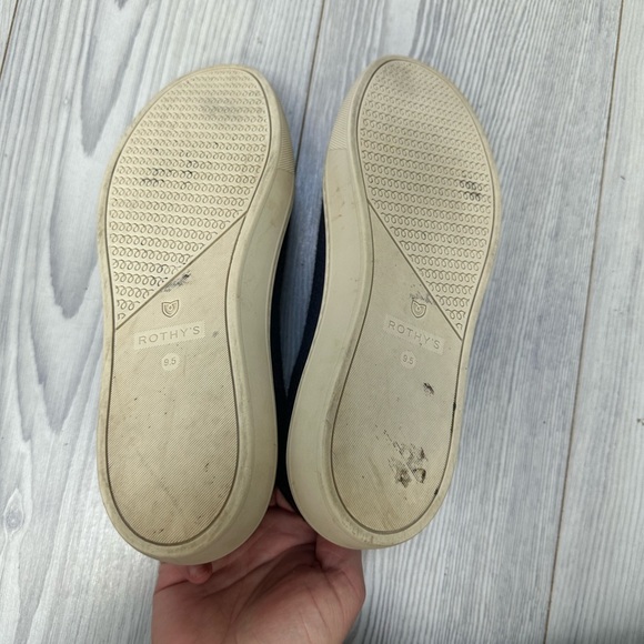 Rothy’s “The Sneaker” in Navy Herringbone Merino size 9.5 VGUC - Picture 8 of 8